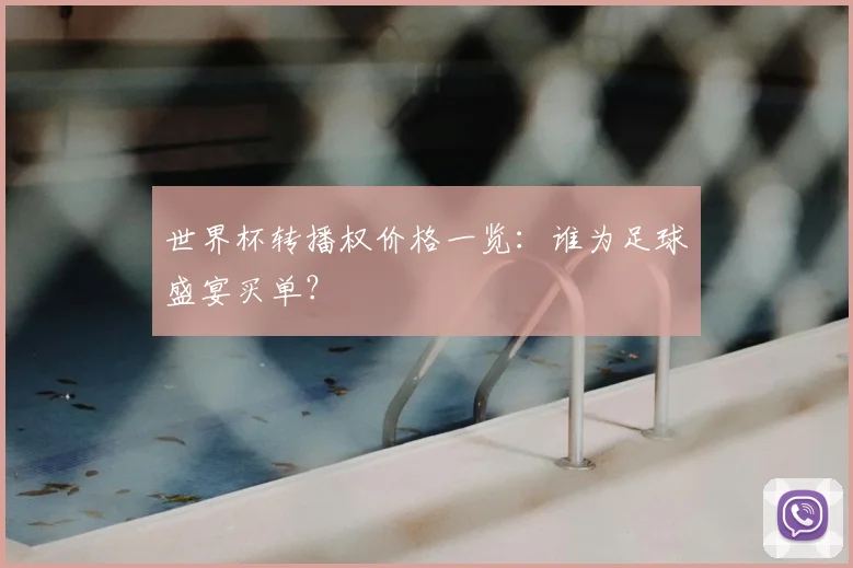 世界杯转播权价格一览：谁为足球盛宴买单？